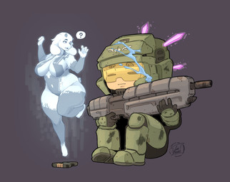 3_toes 4_fingers 5_fingers anthro armor assault_rifle big_breasts breasts clothed clothing cosplay crossover_cosplay curvy_figure duo eyebrows eyes_closed featureless_breasts feet female fingers floppy_ears gun headgear helmet holding_gun holding_object holding_ranged_weapon holding_weapon hologram horn huge_breasts logo long_ears looking_back ma5_series male mature_anthro mature_female misriah_armory multicolored_body nude open_mouth overweight overweight_female question_mark ranged_weapon rifle sitting thick_thighs toes two_tone_body voluptuous weapon wide_hips cumbread halo_(series) microsoft undertale undertale_(series) xbox_game_studios cortana_(halo) frisk_(undertale) toriel boss_monster_(undertale) bovid caprine digital_creature human mammal artist_logo crossover hi_res