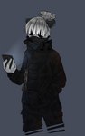 acrnm anthro electronics fashion looking_at_object looking_at_phone male phone pose solo streetwear techwear anonymous_artist aimi_(sleepysushiroll) bear giant_panda mammal 5:8 hi_res