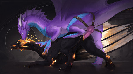 duo feet female female/female feral feral_on_feral feral_penetrated feral_penetrating feral_penetrating_feral foot_on_butt genitals licking paws penetration quadruped raised_leg sex sex_toy spread_legs spread_wings spreading strapon strapon_sex tongue toying_partner vaginal vaginal_penetration vulva wings veoros mythology kyala dragon mythological_creature mythological_scalie scalie 16:9 hi_res widescreen