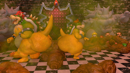 aged_up anthro balls belly big_belly big_butt breasts brick burial buried butt castle chair crown dirty fart feces feces_pile furniture genitals hand_on_pec headgear huge_butt king male male/male moobs nude overweight pecs penis plumber pooping pooping_on_floor pooping_together prince princess relieved royalty scat_play scatplay sculpture slightly_chubby smelly statue thick_thighs throne tile tongue tongue_out wall_(structure) wide_hips kanebrentkoopa tecbuttlovefa mario_bros mythology nintendo bowser bowser_jr. luigi mario princess_peach dragon dragon_koopa human koopa mammal mythological_creature mythological_scalie reptile scalie turtle 16:9 3d_(artwork) digital_media_(artwork) hi_res source_filmmaker_(artwork) widescreen father_(lore) parent_(lore) son_(lore)