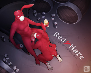 abs alcohol anthro balls beer beverage butt claws duo erection feet genitals hindpaw humanoid_genitalia humanoid_penis kemono kneeling licking male male/male nipples nude oral pawpads paws penis sitting tongue tongue_out k_98 red_hare_(company) hare lagomorph leporid mammal 2016 5:4 absurd_res hi_res