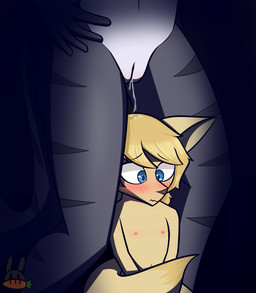 age_difference ambiguous_gender anthro between_legs biped black_background blue_eyes blush bodily_fluids duo female female/ambiguous fur genital_fluids genital_fluids_on_head genitals imminent_rape imminent_sex larger_female leaking leaking_vagina nervous nipples nude older_female simple_background size_difference smaller_ambiguous tail tan_body tan_fur vaginal_fluid_string vaginal_fluids vulva young young_anthro kassbb dalia_(kassbb) ellis_(kassbb) aquatic canid canine fennec_fox fish fox mammal shark true_fox 2025 digital_drawing_(artwork) digital_media_(artwork) hi_res watermark male_(lore)