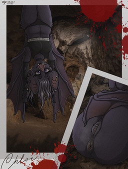 alternative_fashion anthro anus bat_wings bedroom_eyes bodily_fluids bra breasts butt cave clitoris clitoris_piercing clothed clothing darkened_genitalia ear_piercing facial_piercing fangs female fur genital_piercing genitals goth hair hanging_upside_down looking_at_viewer membrane_(anatomy) membranous_wings narrowed_eyes nose_piercing panties piercing puffy_anus purple_body purple_eyes purple_fur seductive smile solo sports_bra teeth thick_thighs tuft underwear upside_down vulva wings tybalt_draws bat mammal vampire absurd_res hi_res