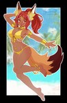 5_fingers 5_toes anklet anthro armlet bikini breasts brown_body brown_fur brown_skin clothing dipstick_tail feet female fingers fur hair inner_ear_fluff jewelry looking_at_viewer markings navel orange_eyes red_hair simple_background solo swimwear tail tail_markings toes transparent_background tuft two-piece_swimsuit yellow_bikini yellow_clothing yellow_swimwear sashatf afk_arena afk_journey lilith_games satrana_(afk_arena) animal_humanoid canid canid_humanoid canine canine_humanoid fox_humanoid humanoid mammal mammal_humanoid 2024 absurd_res alpha_channel hi_res