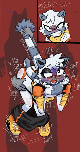 anthro asphyxiation assisted_exposure bodily_fluids clothed clothing dangling duo exhibitionism female fluffy fluffy_tail forced male male/female orientation_play pantsing partially_clothed sweat tail tears text altcat idw_publishing instant_loss_2koma sega sonic_the_hedgehog_(comics) sonic_the_hedgehog_(idw) sonic_the_hedgehog_(series) tangle_the_lemur ambiguous_species comic hi_res