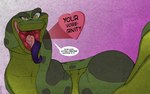 ambiguous_gender anthro candy coiling dessert dialogue food mouth_play open_mouth scales serpentine simple_background solo tail text tongue tongue_out tacokurt inkanyamba anaconda boa_(snake) boinae reptile scalie snake absurd_res digital_media_(artwork) english_text hi_res