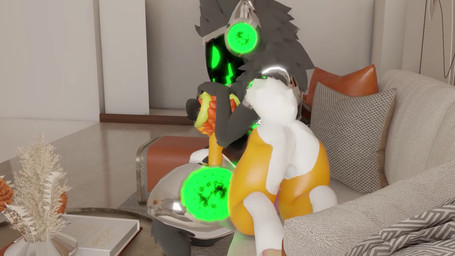 anthro anthro_on_anthro anthro_penetrated anthro_penetrating anthro_penetrating_anthro anthro_penetrating_male anthro_pov balls butt c.a.m. cybernetics duo erection first_person_view fluffy fluffy_hair fur genitals glowing green_body green_eyes grey_body grey_fur grey_hair hair knot machine male male/male male_penetrating male_penetrating_anthro male_pov military multicolored_body multiple_angles nude oral oral_only oral_penetration orange_body penetrating_pov penetration penis penis_in_mouth red_hair sex tail tuft white_body sound_warning vibincane9 mythology cane9 yuri_chacal canid canine canis goobastera jackal mammal mythological_creature protogen 16:9 3d_(artwork) 3d_animation animated blender_(artwork) colored digital_media_(artwork) hi_res short_playtime sound video widescreen
