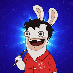 alternate_species anthro bent_arm black_hair blue_background buckteeth button_(fastener) clothed clothed_anthro clothed_male clothing cosmic_background fur furrification grey_eyes hair holding_object holding_pencil long_ears looking_at_viewer male male_anthro mitten_hands multicolored_body no_eyebrows noseless open_mouth open_smile pencil_(object) rabbidification red_dress_shirt red_tongue short_hair simple_background smile smiling_at_viewer solo space space_background tan_body tan_eyelids tan_inner_ear tan_skin teeth tongue two_tone_body white_body white_fur thomas_caputo raving_rabbids rayman_(series) real_world ubisoft natnew lagomorph mammal rabbid 2022 digital_drawing_(artwork) digital_media_(artwork) english_description flat_colors half-length_portrait official_art portrait