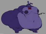 anthro belly big_belly big_butt big_moobs butt fur huge_butt hyper hyper_butt male moobs obese overweight overweight_male solo heftyotter five_nights_at_freddy's scottgames bonnie_(fnaf) lagomorph leporid mammal rabbit absurd_res hi_res