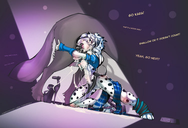 4_toes 5_fingers anthro anthro_on_feral anthro_penetrated arm_warmers armwear balls barely_visible_genitalia barely_visible_vulva bestiality biped black_body black_clothing black_fur black_hair black_nose black_spots black_tail black_underwear blue_clothing blue_eyes blue_shirt blue_topwear bodily_fluids bowl breasts clothed clothing container cum cum_in_hair cum_in_mouth cum_inside cum_on_belly cum_on_body cum_on_breasts cum_on_face cum_on_ground dialogue drinking drinking_cum duo ellipsis erection excessive_cum excessive_genital_fluids exclamation_point faceless_character faceless_male feet fellatio female female_on_feral female_penetrated feral feral_penetrating feral_penetrating_anthro fingers floppy_ears footwear fur genital_fluids genitals good_girl grey_balls grey_body grey_fur grey_tail hair high_heels hindpaw knotting leg_warmers legwear male male/female male_on_anthro male_penetrating male_penetrating_female markings messy multicolored_body multicolored_fur multicolored_hair multicolored_tail nipples offscreen_character oral oral_knotting oral_penetration partially_clothed paws penetration penile penis pet_praise pink_nipples pink_penis platform_footwear platform_heels praise public quadruped raised_clothing raised_shirt raised_topwear scarf sex sex_show shadow shirt shoes slave spots spotted_body spotted_fur tail text toes topwear torn_clothing two_tone_body two_tone_fur two_tone_hair two_tone_tail underwear vulva white_body white_fur white_hair white_tail thispornguy kara_resch canid canine canis dalmatian domestic_dog mammal wolf 2014 digital_media_(artwork) english_text hi_res url