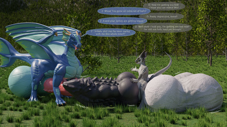 animal_genitalia anthro ball_growth ball_size_difference balls balls_expansion big_balls big_penis comparing competition dialogue duo expansion feral genital_expansion genital_growth genitals growth huge_balls huge_penis hyper hyper_balls hyper_genitalia hyper_penis immobile knot knotted_penis male multi_balls multi_genitalia outside penile_spines penis penis_expansion penis_size_difference sheath size_difference text transformation vein veiny_balls veiny_penis a3person bonzaipalmtree mythology drash_(character) zai_(bonzaipalmtree) dragon mythological_creature mythological_scalie scalie 16:9 3d_(artwork) digital_media_(artwork) english_text hi_res sequence widescreen