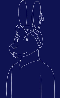 anthro beanie clothing ear_piercing ear_ring hat headgear headwear male piercing ring_piercing solo coelhocarente adham(coelhocarente) lagomorph leporid mammal rabbit