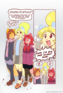 anthro clothed clothed_anthro clothing dialogue female fully_clothed fully_clothed_anthro pink_nose speech_bubble text miu mammal rodent sciurid tree_squirrel 2011 comic english_text url