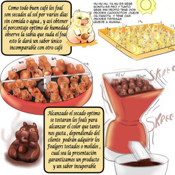 ambiguous_gender baby_talk bean beverage coffee coffee_bean coffee_grinder death dehydration dialogue fake_advertisement feral food food_denial group killing plant roasting simple_background starvation starving sun text water_denial white_background young young_feral inshi_(artist) fluffy_pony elemental_creature flora_fauna fluffy_pony_(species) food_creature mammal 1:1 comic hi_res spanish_text herm_(lore) sibling_(lore)
