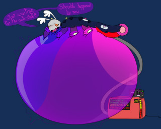 6_legs 6_limbs air_compressor air_inflation antennae_(anatomy) close_to_bursting feral fungus hexapod hose hose_in_butt hose_inflation inflation male motion_lines multicolored_body purple_body solo translucent translucent_body bloatable creatures_of_sonaria gummi_(bloatable) arthropod caterpillar insect larva minawii 2025 alpha_channel hi_res
