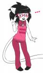 ambiguous_gender anthro blush bow_(feature) bow_tie eyewear femboy glasses heart_symbol looking_at_viewer smile solo standing suelix mercy_(suelix) felid mammal digital_media_(artwork) hi_res male_(lore)