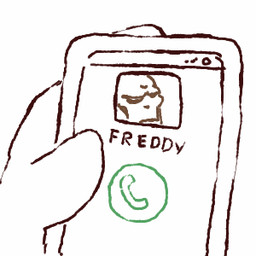 ambiguous_gender anthro cellphone electronics humor machine message phone simple_background solo teeth text white_background gud five_nights_at_freddy's scottgames foxy_(fnaf) animatronic canid canine fox mammal robot 1:1 2015 animated animated_comic comic low_res monochrome short_playtime