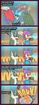 2023 animal_crossing anthro audie_(animal_crossing) breath_of_the_wild canid canine canis clothed clothing comic dialogue digital_media_(artwork) duo english_text eyewear eyewear_on_head female feral glasses glasses_on_head hi_res humor inside link_(wolf_form) magnet male mammal nintendo onomatopoeia r-mk sheikah_slate sound_effects speech_bubble tablet_computer tail tail_motion tailwag text the_legend_of_zelda treasure_chest wolf wounded