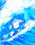 anthro belly big_belly bottomwear clothing detailed_background fur humanoid_hands kemono male moobs nipples outside overweight overweight_male shorts solo surfboard surfing water white_body white_fur morino8484 bear mammal 2022 hi_res