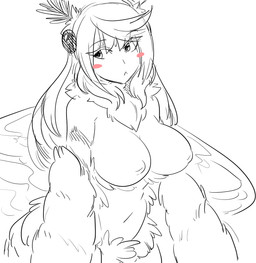 blush breasts female inverted_nipples monster_girl_(genre) nipples simple_background solo white_background unknown_artist animal_humanoid arthropod arthropod_humanoid humanoid insect insect_humanoid lepidopteran lepidopteran_humanoid moth moth_humanoid hi_res monochrome