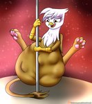 beak beak_lick belly big_belly brown_body brown_feathers clothing dancing feathered_wings feathers female feral fully_inside grin huge_belly hyper hyper_belly licking licking_lips licking_own_beak licking_own_lips long_tail navel patreon_logo pawpads paws pink_pawpads pole pole_dancing pose self_lick smile solo stripper_pole tail tail_tuft text tongue tongue_out tuft underwear vore white_body white_feathers wings novaspark friendship_is_magic hasbro my_little_pony mythology patreon gilda_(mlp) avian gryphon mythological_avian mythological_creature 2019 absurd_res digital_media_(artwork) hi_res url