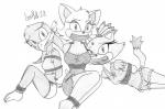 anthro babydoll bdsm bondage bound cleave_gag clothing female gag gagged group looking_at_viewer nightgown pajamas panties restraints rope rope_bondage tape tape_gag trio underwear limpurtikles sega sonic_riders sonic_the_hedgehog_(series) blaze_the_cat rouge_the_bat wave_the_swallow avian bat bird domestic_cat felid feline felis hirundinid mammal oscine passerine swallow_(bird) 2018 graphite_(artwork) greyscale hi_res monochrome signature traditional_media_(artwork)