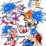 anthro blue_body blue_fur blush brown_body brown_fur chili_dog female food fur group hot_dog kissing male male/female narrow_hips on_model pink_body pink_fur thigh_gap thin_calves thin_legs thin_thighs drawloverlala archie_comics sega sonic_the_hedgehog_(archie) sonic_the_hedgehog_(comics) sonic_the_hedgehog_(series) amy_rose blaze_the_cat princess_elise_the_third sally_acorn sanic sonic_man sonic_the_hedgehog chipmunk domestic_cat eulipotyphlan felid feline felis ground_squirrel hedgehog human mammal rodent sciurid 1:1 absurd_res hi_res meme