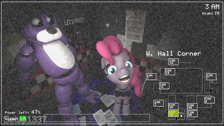 anthro blue_eyes duo female looking_at_viewer machine male poster size_difference setup1337 splinks_(modeler) five_nights_at_freddy's friendship_is_magic hasbro my_little_pony scottgames bonnie_(fnaf) freddy_(fnaf) pinkie_pie_(mlp) animatronic bear earth_pony equid equine horse lagomorph leporid mammal pony rabbit robot 16:9 3d_(artwork) 3d_animation animated crossover digital_media_(artwork) preview promotional_material source_filmmaker_(artwork) widescreen