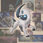 blue_eyes claws exclamation_point feral fur open_mouth open_smile quadruped smile solo tail white_body white_fur haychel nintendo pokemon kareena_(haychel) mycaelis absol generation_3_pokemon pokemon_(species) 1:1 2023 hi_res