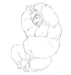 anthro belly big_belly bulge clothing kemono male moobs musclegut muscular navel nipples overweight overweight_male simple_background solo underwear white_background dubudubudubudub knights_college hermann_(knights_college) mammal suid suina sus_(pig) wild_boar 2024 absurd_res hi_res monochrome sketch