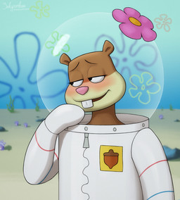 acorn anthro black_eyes blurred_background blush brown_body bubble_helmet buckteeth detailed_background eyebrows eyelashes female field flower_cloud_(spongebob) food fruit looking_away narrowed_eyes nut_(fruit) open_mouth outside pink_nose plant pupils rock sand smile solo standing teeth underwater water zipper suhar nickelodeon spongebob_squarepants sandy_cheeks eastern_grey_squirrel grey_squirrel mammal rodent sciurid tree_squirrel 2025 bust_portrait colored digital_drawing_(artwork) digital_media_(artwork) hi_res portrait shaded