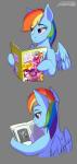 5_fingers book female fingers horn magazine wings ajin conditional_dnp jcosneverexisted leche miu friendship_is_magic hasbro hoof_beat my_little_pony mythology daring_do_(mlp) rainbow_dash_(mlp) spike_(mlp) dragon equid equine horse mammal mythological_creature mythological_equine mythological_scalie pegasus pony scalie unicorn 2019 comic hi_res