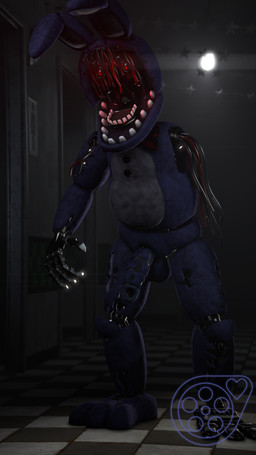 anthro damage exposed_endoskeleton genitals glowing glowing_eyes looking_at_viewer machine male missing_arm penis red_eyes solo withered hstudios five_nights_at_freddy's five_nights_at_freddy's_2 scottgames withered_bonnie_(fnaf) animatronic robot 3d_(artwork) 9:16 digital_media_(artwork) full-length_portrait hi_res portrait source_filmmaker_(artwork)