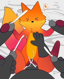 >.< animal_genitalia animal_vulva bed bed_sheet bedding bestiality black_nose bodily_fluids canine_genitalia canine_vulva cum cum_in_vagina cum_inside cum_on_crotch ejaculation erection eyes_closed female feral feral_on_bottom first_person_view fur furniture gangbang genital_fluids genitals glans group group_sex hand_on_chest handjob heart_symbol humanoid_genitalia humanoid_penis looking_pleasured lying male male/female masturbation mouthless on_back on_bed orange_body orange_ears orange_fur orange_tail penetration penile penile_masturbation penis quadruped red_paws sex solo_focus sweat tail vaginal vaginal_penetration vulva naughtyfey third-party_edit mozilla kit_(mozilla_firefox) canid canine fox human mammal 2026 absurd_res hi_res
