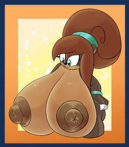 accessory anthro areola big_breasts big_nipples border bracelet breasts dark_nipples eyelashes female freckled_face freckles hair hair_accessory huge_breasts huge_nipples hyper hyper_breasts jewelry long_eyelashes long_hair nipple_dip nipples nude nude_female solo transparent_border rougethedaisy sega sonic_the_hedgehog_(series) fan_character melon_the_mole_(rougethedaisy) eulipotyphlan mammal mole_(animal) alpha_channel hi_res