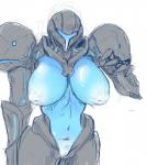 armor big_breasts black_armor blue_body breasts claws female genitals headgear helmet huge_breasts inverted_nipples nipples non-mammal_breasts non-mammal_nipples not_furry pussy simple_background solo white_background 8885799 metroid metroid_prime nintendo dark_samus alien alien_humanoid goo_creature goo_humanoid humanoid metroid_(species) hi_res sketch