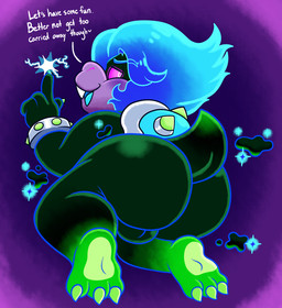 anthro balls big_butt butt feet genitals looking_at_viewer looking_back looking_back_at_viewer male presenting presenting_hindquarters solo talking_to_viewer text sinribbons mario_bros nintendo super_mario_bros_wonder koopaling ludwig_von_koopa dragon_koopa koopa scalie english_text hi_res