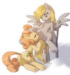 2014 2d_animation animated anus blonde_hair blush bodily_fluids butt carrot_top_(mlp) chair cum cunnilingus cutie_mark derpy_hooves_(mlp) duo earth_pony ejaculation equid equine eyes_closed feathered_wings feathers female female/female feral feral_on_feral frame_by_frame friendship_is_magic fur furniture genital_fluids genitals grey_body grey_feathers grey_fur hair hasbro hooves horse loop mammal my_little_pony mythological_creature mythological_equine mythology nennanennanenna open_mouth oral orange_hair orgasm pegasus pony pussy pussy_ejaculation pussy_juice_string sex short_playtime simple_background smile spread_legs spreading underhoof vaginal vaginal_fluids white_background wing_boner wings yellow_body yellow_eyes yellow_fur