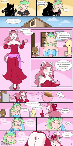 angry anus blush breasts butt coffee_cup container cup curvy_figure dialogue duo female genitals green_hair hair male male/female pink_eyes pink_hair princess puppet royalty small_breasts stain tail text vulva white_body tobydraws4 toofy_(character) humanoid mammal murid murine rat rodent 1:2 comic english_text hi_res brother_(lore) brother_and_sister_(lore) sibling_(lore) sister_(lore)