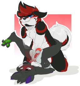 3_toes anal anal_penetration animal_genitalia animal_penis anthro balls black_nose blush brown_eyes canine_genitalia canine_penis claws curling_toes duo feet fur genitals hair heterochromia hindpaw knot looking_pleasured lying male male/male male_penetrated male_penetrating male_penetrating_male nude on_back pawpads paws penetration penis sex simple_background smile spread_toes teeth toe_claws toes tongue tongue_out young young_anthro backsash daemon_(reidc) canid canine canis domestic_dog mammal wolf 2017 absurd_res digital_media_(artwork) hi_res