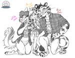 eliteshade family fanfiction found lined wastedtimeee canid canine canis felid feline human mammal pantherine tiger wolf absurd_res greyscale hi_res monochrome