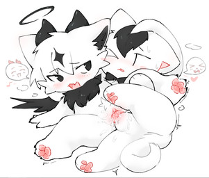 2_horns anthro anthro_on_anthro anthro_penetrated anthro_penetrating anthro_penetrating_anthro balls biped black_body black_eyes black_fur black_horn black_wings blush bodily_fluids bow_tie breath cheek_tuft chest_tuft chibi claws clitoral_hood duo facial_markings facial_tuft feet female female_anthro female_on_anthro female_penetrated finger_claws forehead_markings fur genital_fluids genitals halo head_markings head_tuft hindpaw holding_leg horn looking_at_another looking_at_partner looking_back looking_back_at_another looking_back_at_partner male male/female male_anthro male_on_anthro male_penetrating male_penetrating_female markings multicolored_body multicolored_fur nude nude_anthro nude_female nude_male open_mouth paws penetration penile penile_penetration penis penis_in_vagina pivoted_ears plantigrade semi-anthro sex simple_background simple_eyes tail tail_on_head tail_tuft three-quarter_view toe_claws tuft two_tone_body two_tone_fur vaginal vaginal_fluids vaginal_penetration vulva white_background white_body white_fur wings kirichiiii mythology domestic_cat dragon felid feline felis furred_dragon furred_scalie mammal mythological_creature mythological_scalie scalie 2025 digital_drawing_(artwork) digital_media_(artwork) flat_colors pictographics