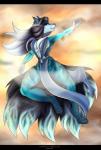 anthro blue_eyes breasts detailed_background female fur hair looking_at_viewer nude paws solo dark_guardian_corporation mammal absurd_res digital_media_(artwork) hi_res