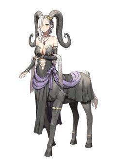 2_horns armwear bare_shoulders big_breasts black_body black_fur breasts bridal_gauntlets cleavage clothed clothed_female clothed_taur clothing detached_sleeves female fur gem horn jewelry light_body light_skin necklace pearl_(gem) pearl_necklace simple_background solo taur_clothing white_background shengxiu_de_pige european_mythology greek_mythology mythology centaur equid equid_taur humanoid_taur mammal mammal_taur taur absurd_res hi_res