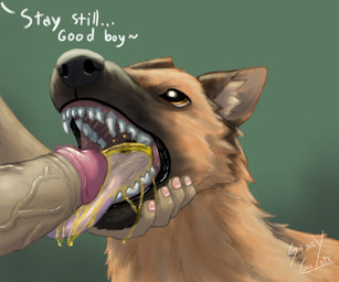 begging bestiality bodily_fluids drinking drinking_urine duo fellatio feral genital_fluids genitals grabbing_muzzle human_on_feral humanoid_genitalia humanoid_penis interspecies licking male male/male mouth_shot onomatopoeia open_mouth oral peeing penile penis penis_lick penis_on_tongue pleading_eyes sex sound_effects steam text tongue tongue_out urine urine_drip urine_in_mouth urine_on_face urine_stream watersports stinkycoyote canid canine canis domestic_dog german_shepherd herding_dog human mammal pastoral_dog absurd_res hi_res