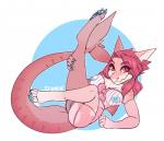 4_toes anthro bra breasts claws clothing feet female garter_straps looking_at_viewer nipple_outline non-mammal_breasts pawpads paws simple_background smile soles solo toe_claws toes underwear seamen shrimp_(uk_brony) fish marine shark digital_media_(artwork) shaded