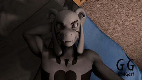 anthro hand_behind_head horizontal_pupils horn looking_at_viewer lying male photo pupils seductive selfie shirtless shirtless_male smile smiling_at_viewer solo godgoat undertale undertale_(series) asriel_dreemurr asriel_dreemurr_(god_form) boss_monster_(undertale) bovid caprine goat mammal 16:9 3d_(artwork) digital_media_(artwork) hi_res source_filmmaker_(artwork) widescreen