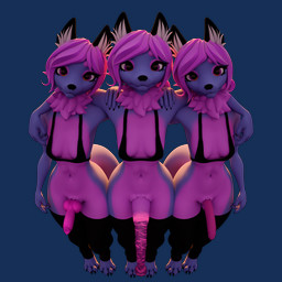 animal_genitalia animal_penis anthro canine_genitalia canine_penis equine_genitalia equine_penis genitals group gynomorph humanoid_genitalia humanoid_penis intersex knot knotted_penis looking_at_viewer penis square_crossover trio revdafox reverie_(revdafox) canid canine fox mammal red_fox silver_fox true_fox 1:1 3d_(artwork) absurd_res alpha_channel digital_media_(artwork) hi_res