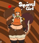 buckteeth female fluffy fluffy_tail food fruit nut_(fruit) plant pubes solo tail teeth dankbudgie marvel squirrel_girl_(marvel) tippy-toe human humanoid mammal rodent sciurid tree_squirrel absurd_res hi_res