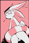 3_fingers ambiguous_gender anthro blue_body blue_fur eyes_closed fingers fur serious solo tail white_body white_fur yawnnii 2024_pokemon_gigaleak beta_pokemon_games nintendo pokemon beta_pokemon_(species) lagomorph mammal warabbit 2024 2:3 absurd_res english_description hi_res